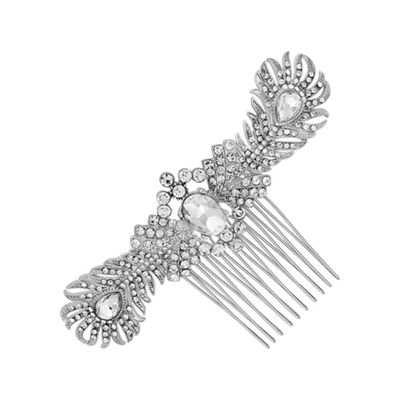 Designer double feather hair comb